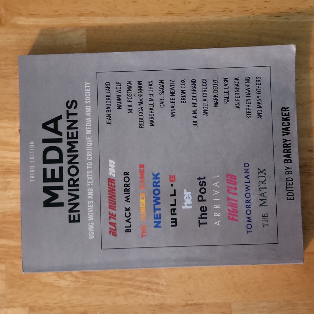 3rd Edition Media Environments Textbook edited by Barry Vacker - used